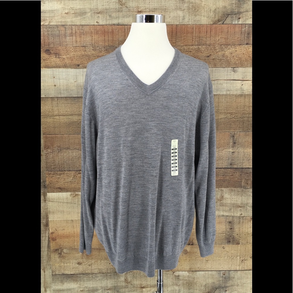 NWT Turnbury Biella Yarn Men's Sweater Size: 2XB‎ Grey